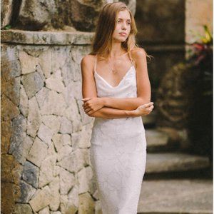 Bardot Tempest Midi Low Back Slip Dress Wedding